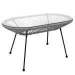 Stolik owalny Acapulco 90x51x51 cm Szary