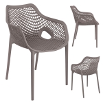 Krzesło ażurowe Cherie Grey Szary 54x62x81,5