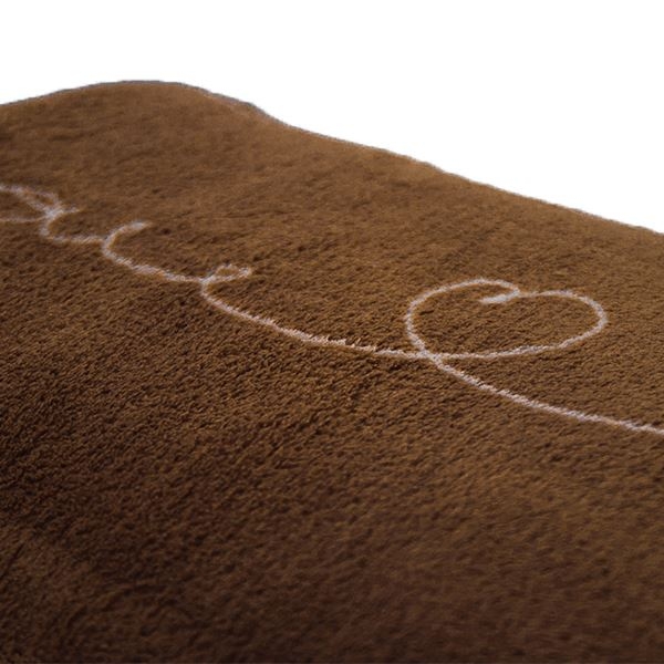 Koc Ettie 150x200 wzór handwriting kolor Brąz