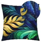 Poszewka wodoodporna Botanic Blue Gold 45x45 cm