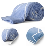 Koc Pascal Geo Mikrofibra 200x220 cm Niebieski