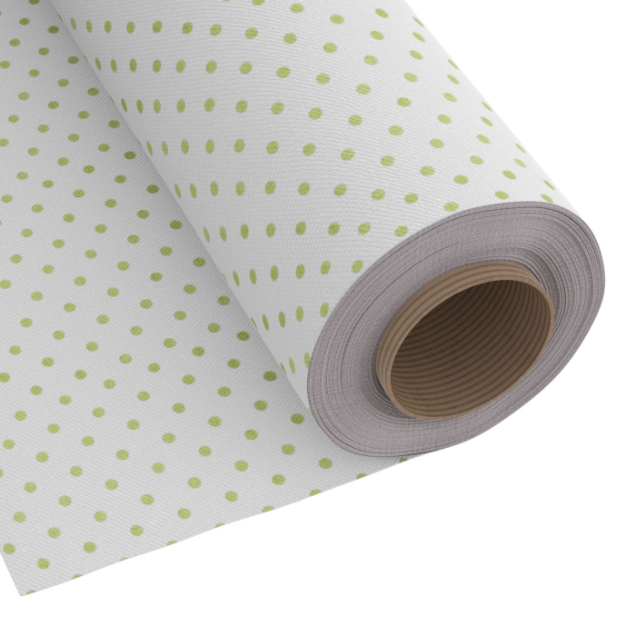 Tkanina Dekoracyjna Happy 280 cm Biała w Zielone K