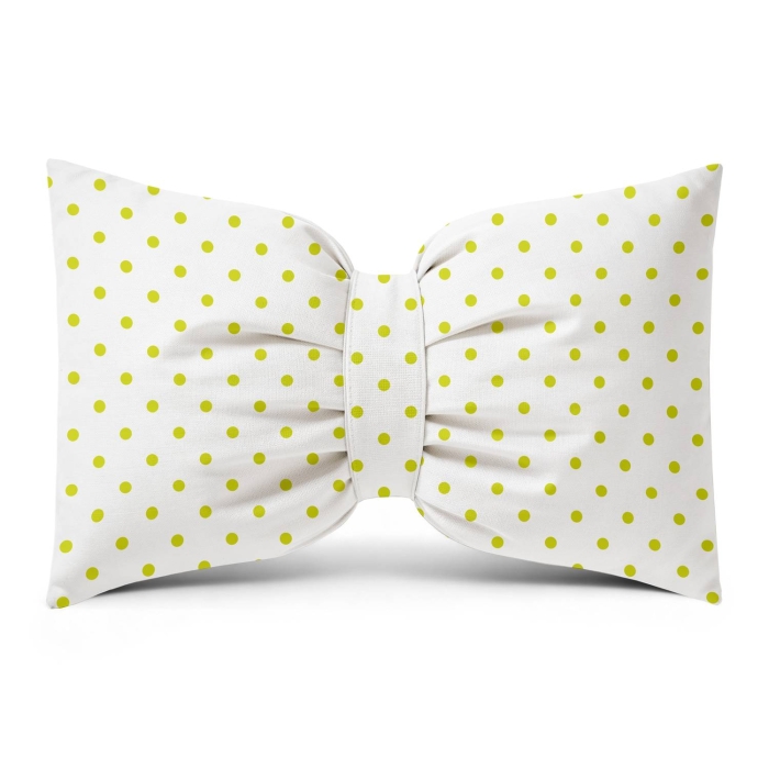 Poduszka Kokarda GLAM 30x50 Kropki Zieleń