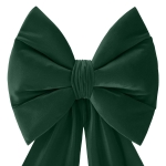 Kokarda Deco Velvet Glam Bow XXL 48x45x150 Zielony