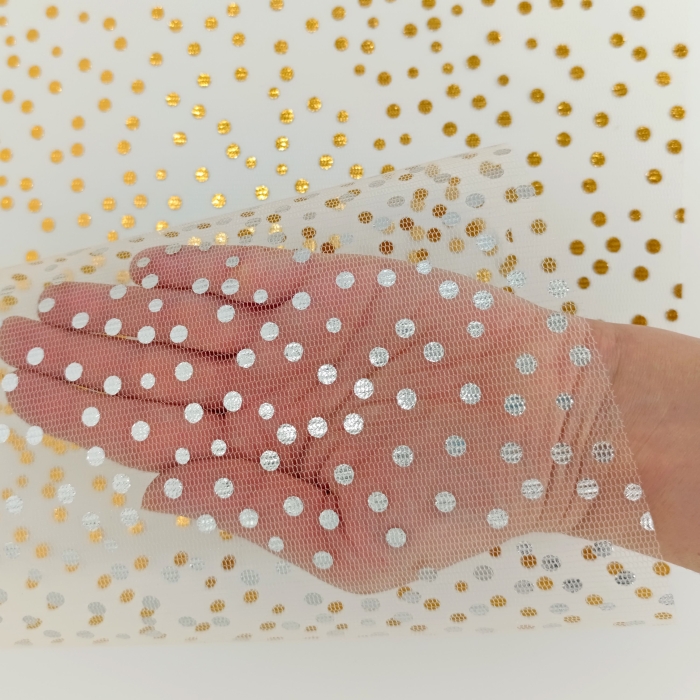 Bieżnik rolka FESTIVE organza 48x450 cm wzór Złoty