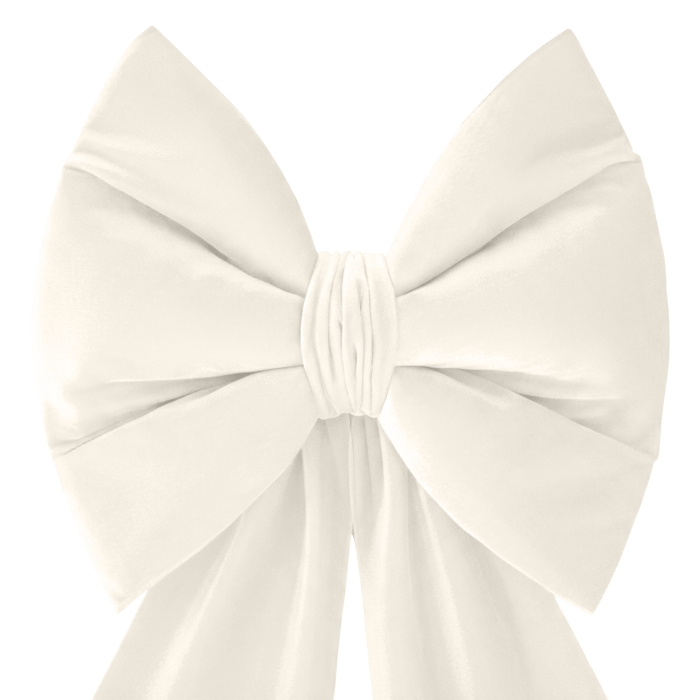Kokarda Deco Velvet Glam Bow 50x40+50 cm Krem