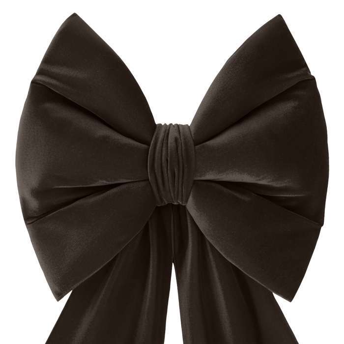 Kokarda Deco Velvet Glam Bow XXL 48x45x150 Brąz