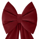 Kokarda Deco Velvet Glam Bow XXL 48x45x150 Czerwon
