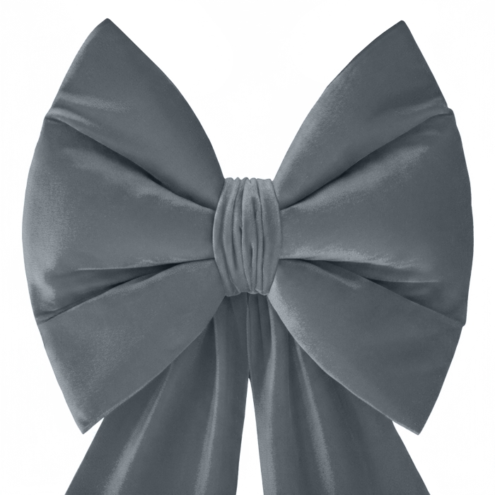 Kokarda Deco Velvet Glam Bow 50x40+50 cm Szary
