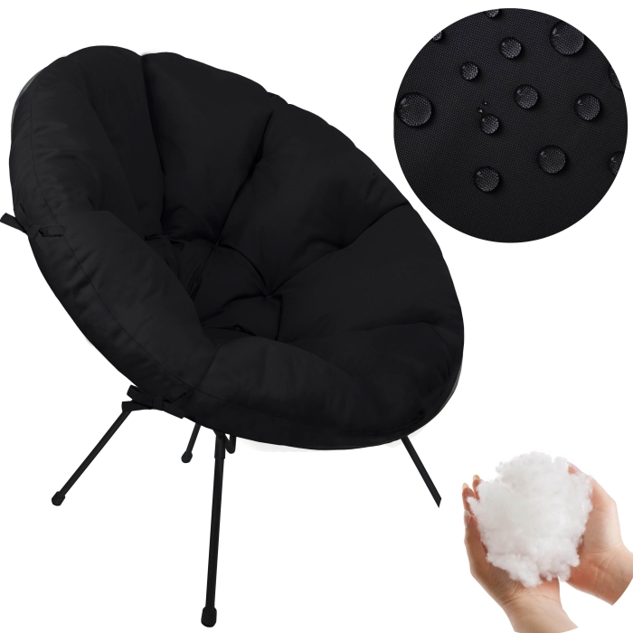 Poduszka na fotel ACAPULCO Soft Oxford Czarny