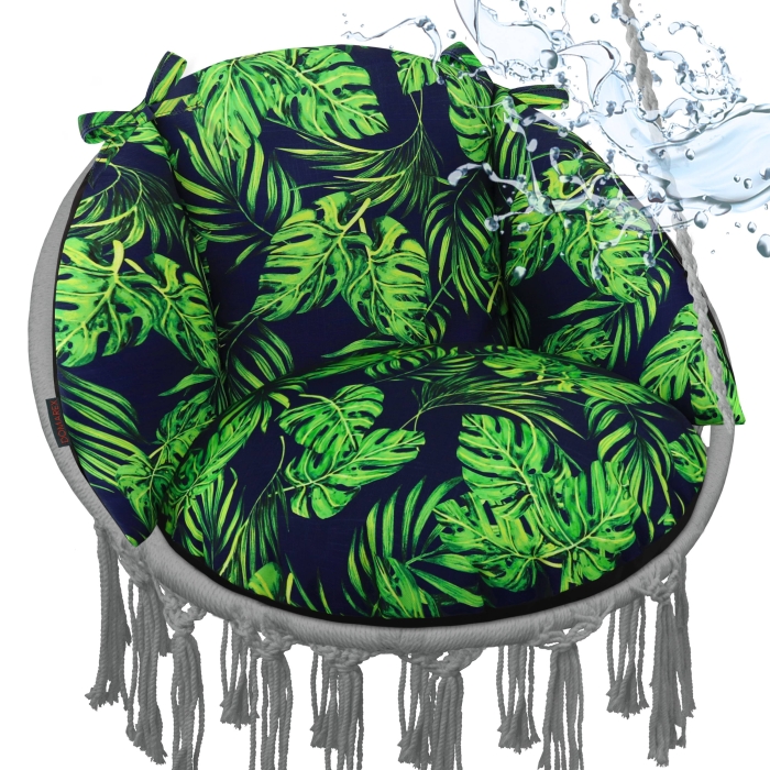 Poduszka LUNA UP Monstera Granat + Czarny Oxford