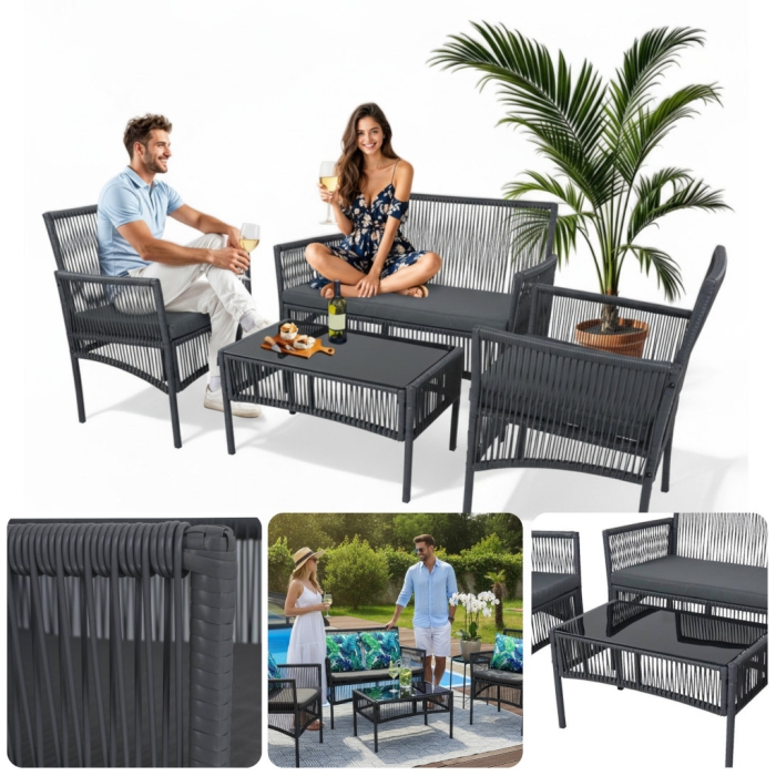 Zestaw mebli ogrodowych PREMIUM ALIA Grafit