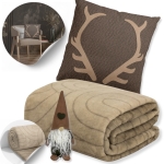 Zestaw No6 Koc Retro 130X170 + 2xPoszewka + skrzat