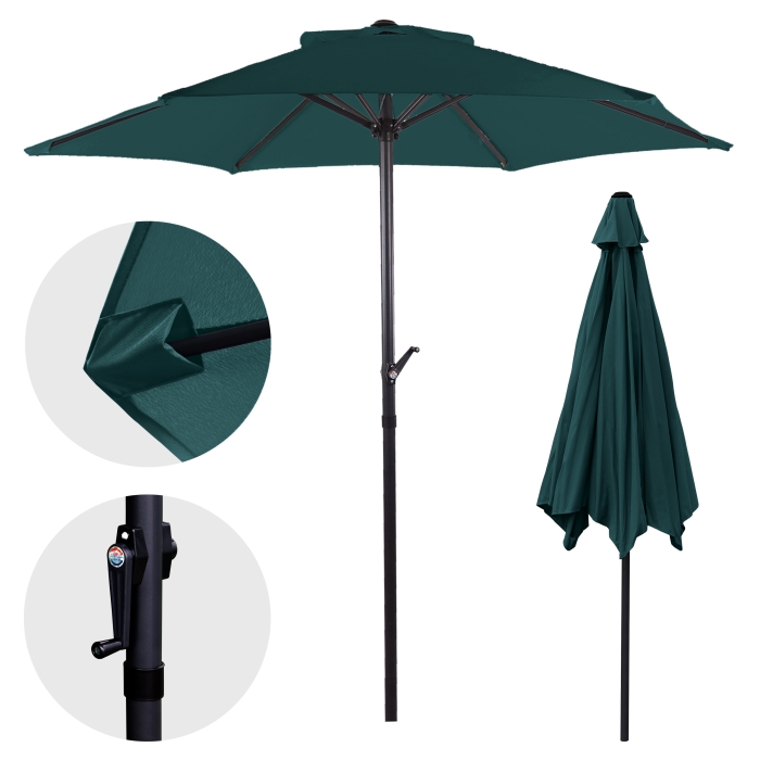 Parasol ogrodowy Caria 300 x 245 cm Ciemna Zieleń