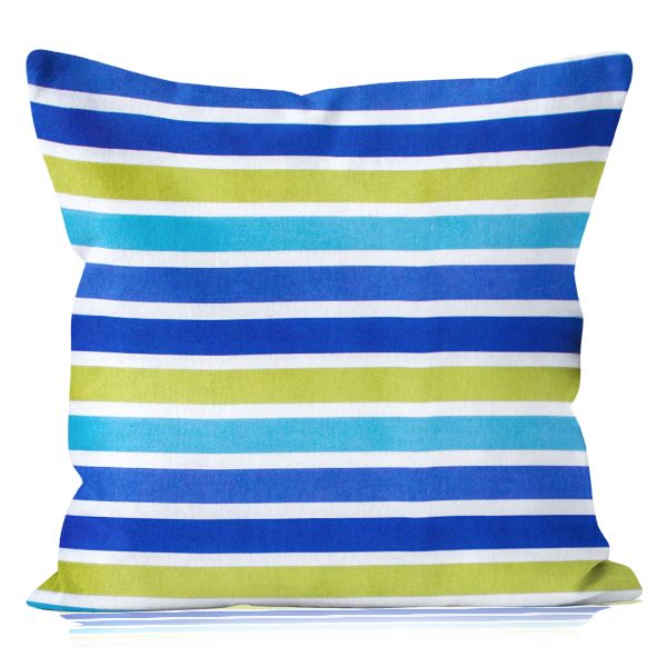 Poduszka Cleo Kolorowe Paski 45x45 cm Niebieski