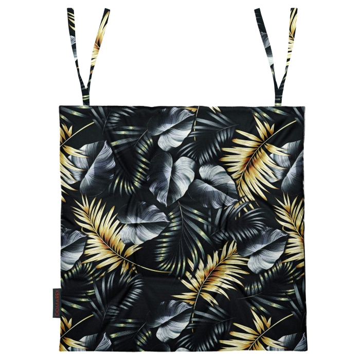 Poduszka wodoodporna Mia 50x50 Golden Palms Czarny