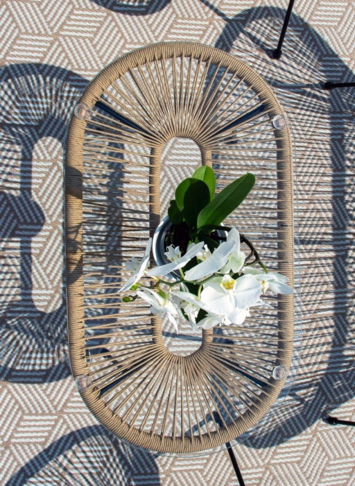 Stolik owalny Acapulco NATURAL 90x50x45 cm XL