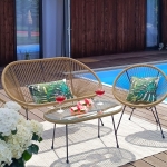 Sofa ogrodowa ławka Acapulco NATURAL 135x77x85 cm