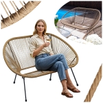Sofa ogrodowa ławka Acapulco NATURAL 135x77x85 cm