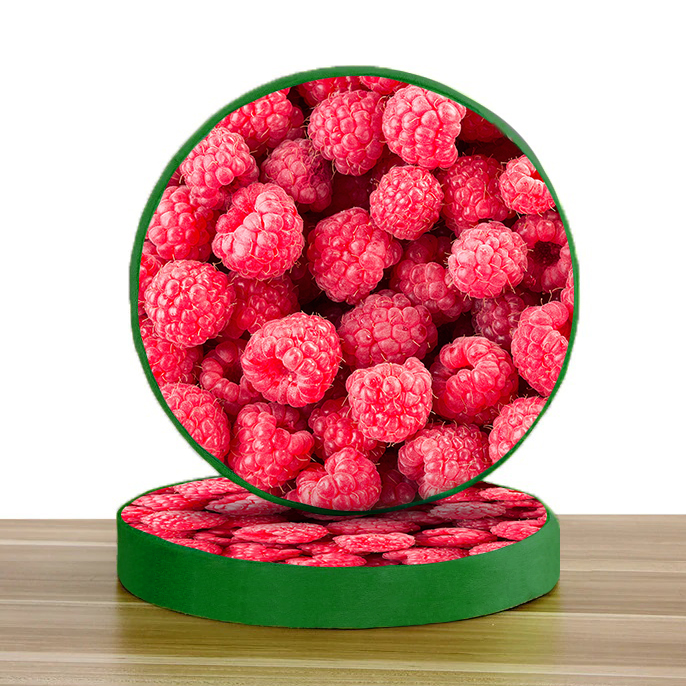 Poduszka Okrągła Illusione 40x40x7 cm Maliny