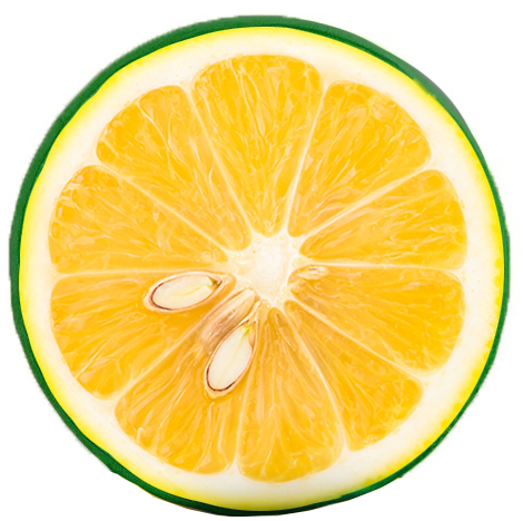 Poduszka Okrągła Illusione 40x40x7 cm  Lemon