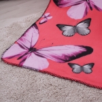 KOC BUTTERFLY 150X200CM 3D MOTYLE RÓŻ