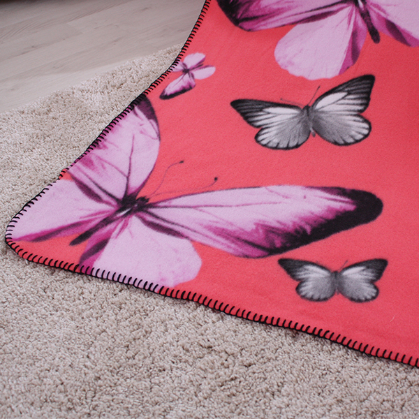 KOC BUTTERFLY 150X200CM 3D MOTYLE RÓŻ