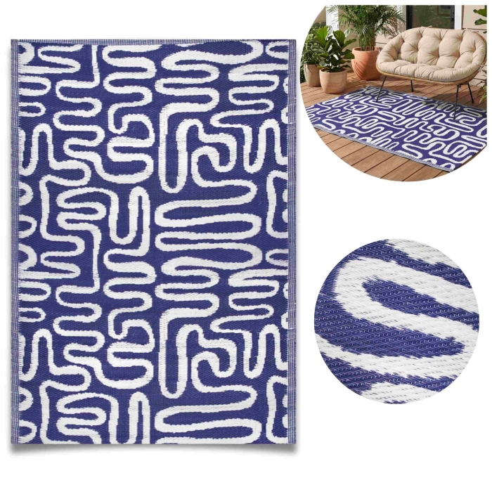 Dywan zewnętrzny BREEZE LINE 120x170 cm Blue