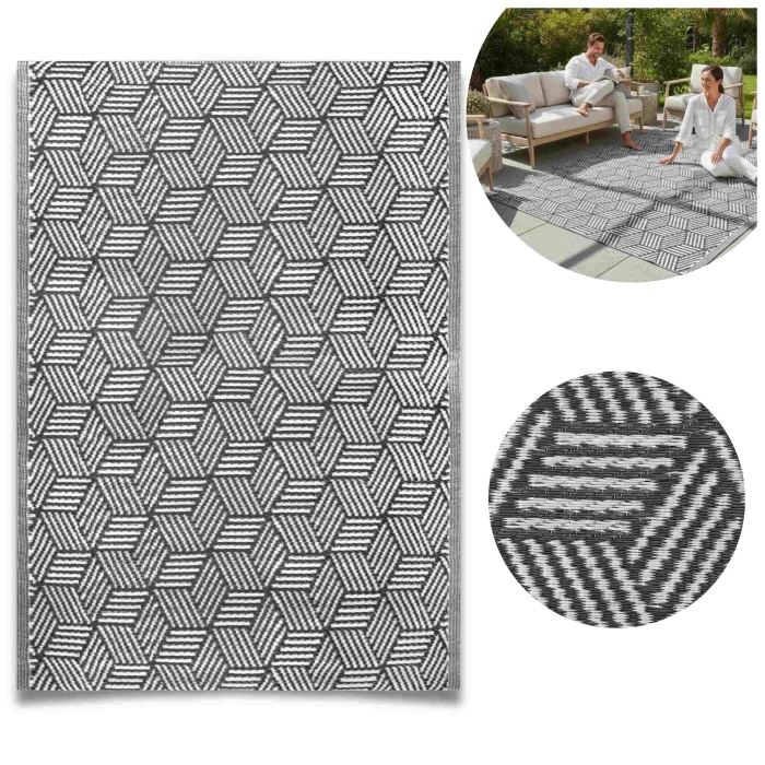 Dywan zewnętrzny AMAZE LINE 160x230 cm Grafit