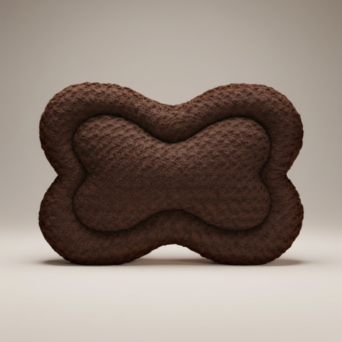 Legowisko dla psa XL PLUSHY BED futro 70x100 Brąz