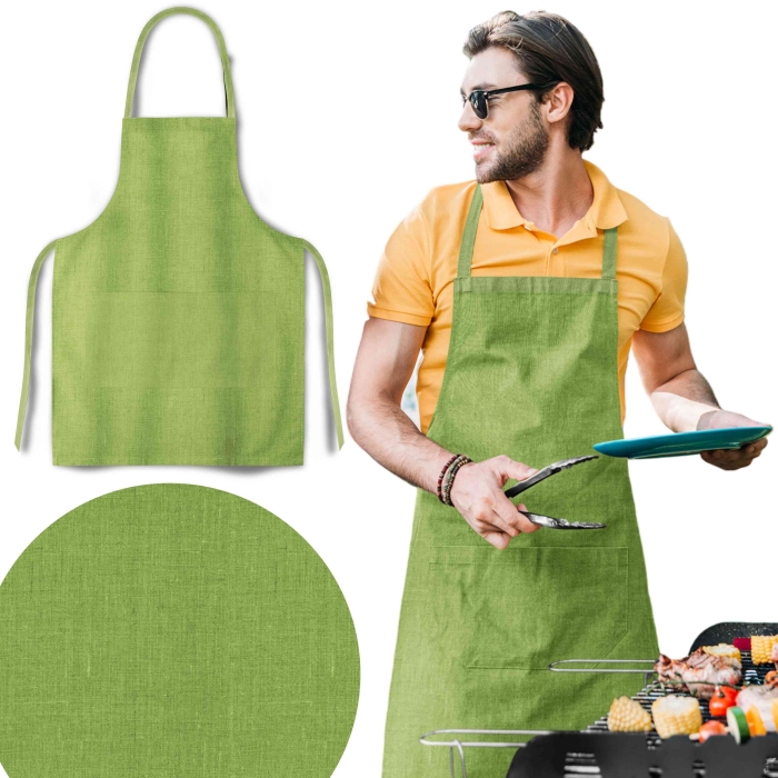 Fartuch kuchenny FLAX LEN 65x75 cm Zielony