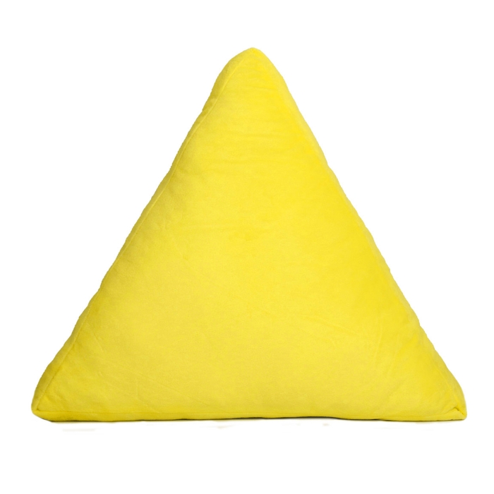 Poduszka SHAPE BRYŁA 3D PLUSZ 43x50 trójkąt Żółty