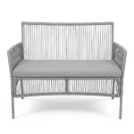 Sofa ogrodowa 2 os. PREMIUM ALIA z poduszką Szary