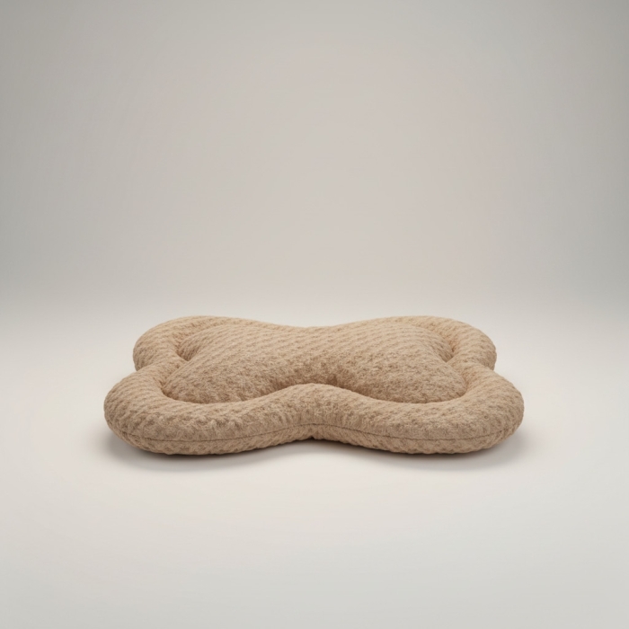 Legowisko dla psa M PLUSHY BED futro 50x80 Beż