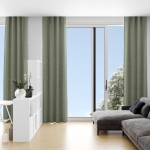 Zasłona LOOM Natural Taśma 140x280 cm Zieleń