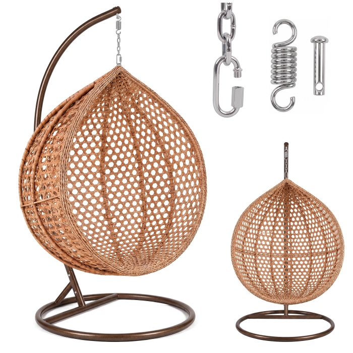Fotel wiszący Kokon Classy Natural 195x100+stelaż
