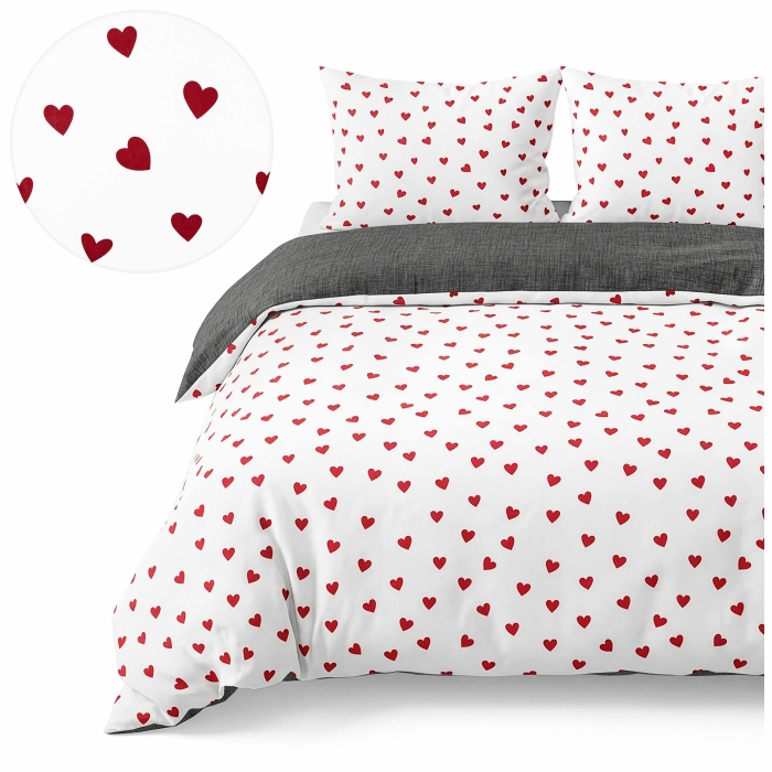 Kpl Pościeli SATIN LOVE 160X200+2x70X80 cm