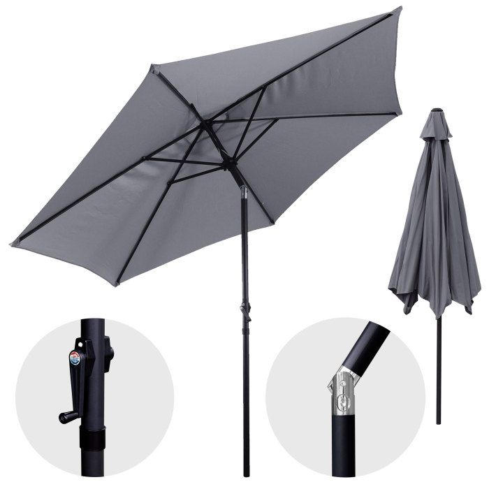 Parasol ogrodowy Tropea 300 x 245 cm Szary