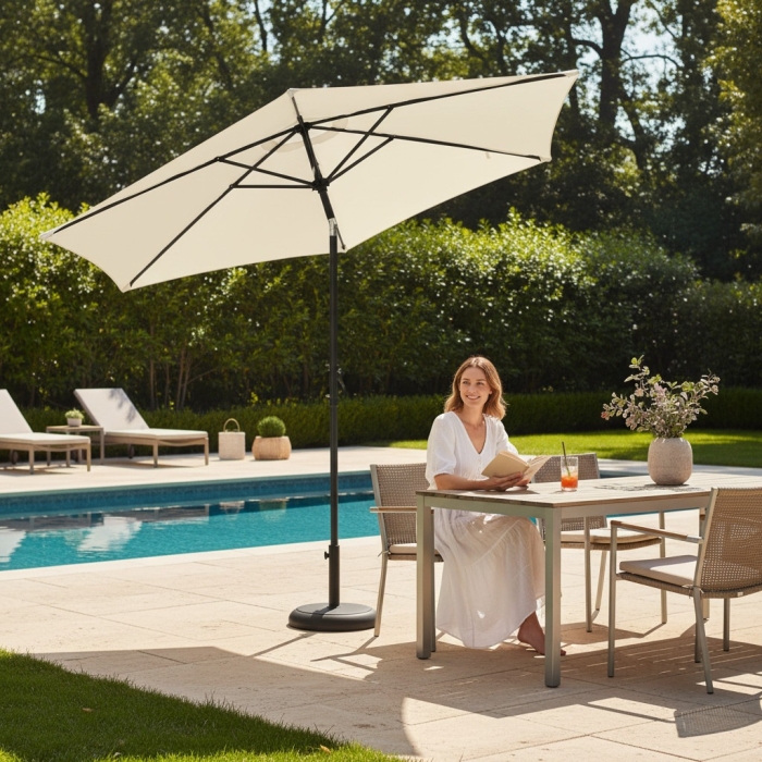 Parasol ogrodowy Tropea 300 x 245 cm Kremowy