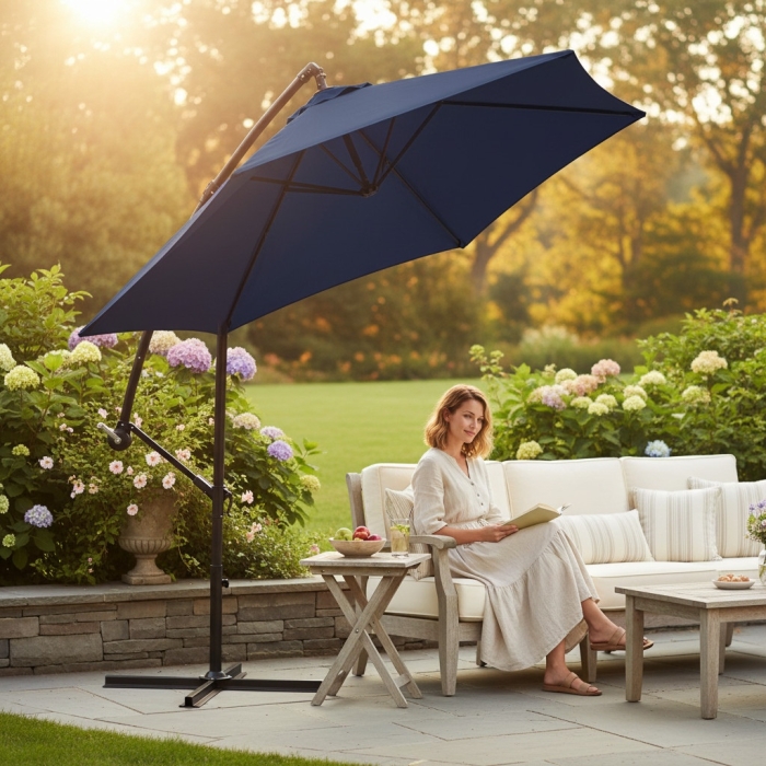 Parasol ogrodowy Turiano 300x245 cm Granat