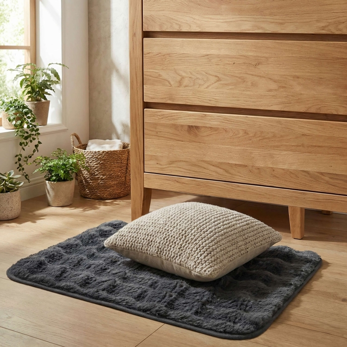 Mata Maison Fluff eco rabbit fur 50x70 cm Grafit
