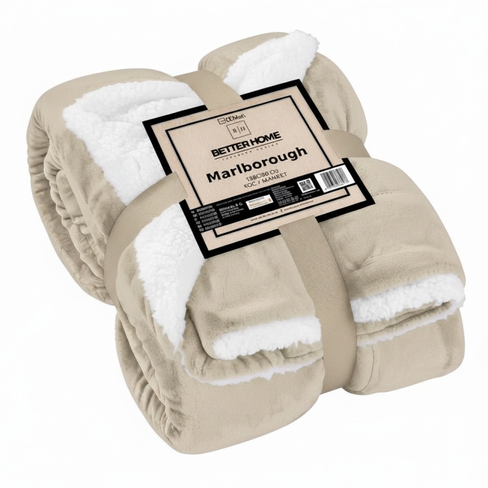 Koc MARLBOROUGH Sherpa Velvet 150x200 Beż