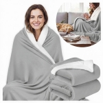 Koc MARLBOROUGH Sherpa Velvet 150x200 cm Szary