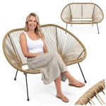 Sofa ogrodowa ACAPULCO 2-os. 134x78x86 cm NATURAL