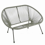 Sofa ogrodowa ACAPULCO 2-os. 134x78x86 cm SAGE