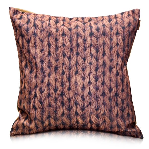 Poszewka Jolie Sweter Velvet 45x45 cm Brąz