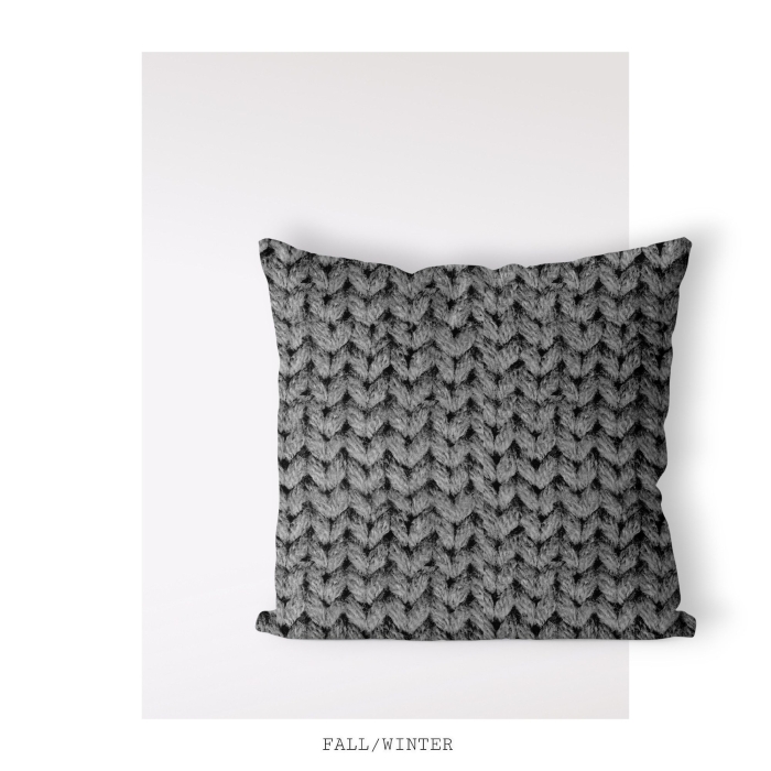 Poszewka Jolie Sweter Velvet 45x45 cm Szary