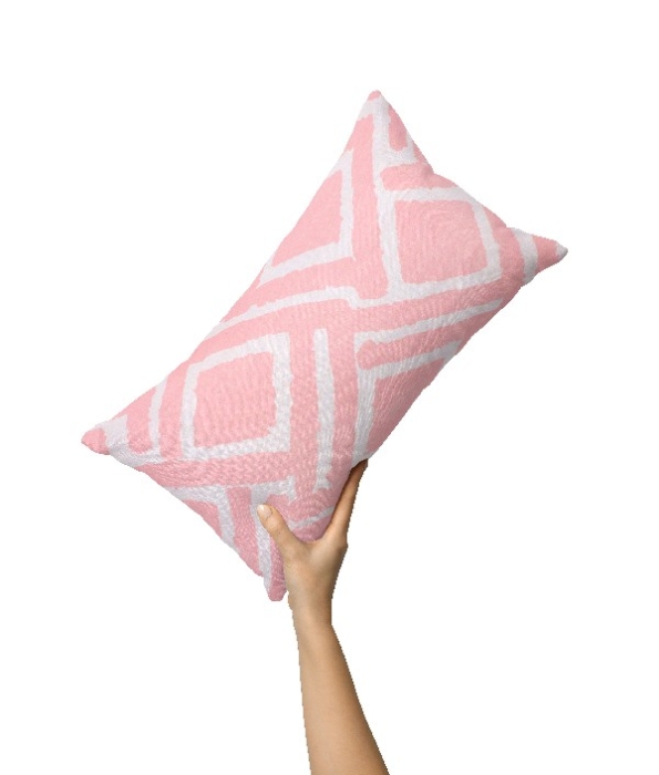 Poszewka Jane Bawełna 30x50 cm geometria Róż