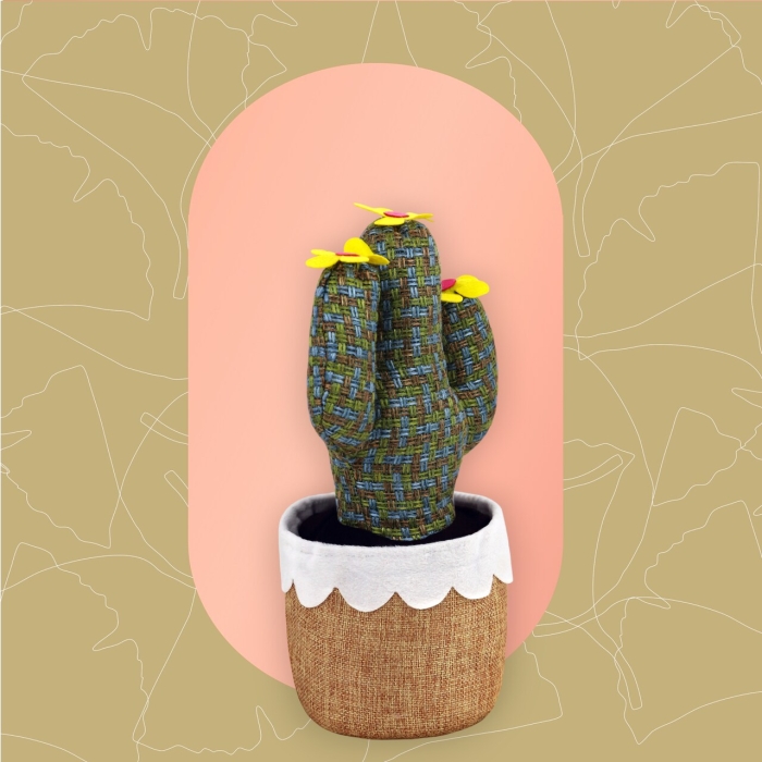 Stoper do drzwi tekstylny CACTUS Kaktus C.zieleń