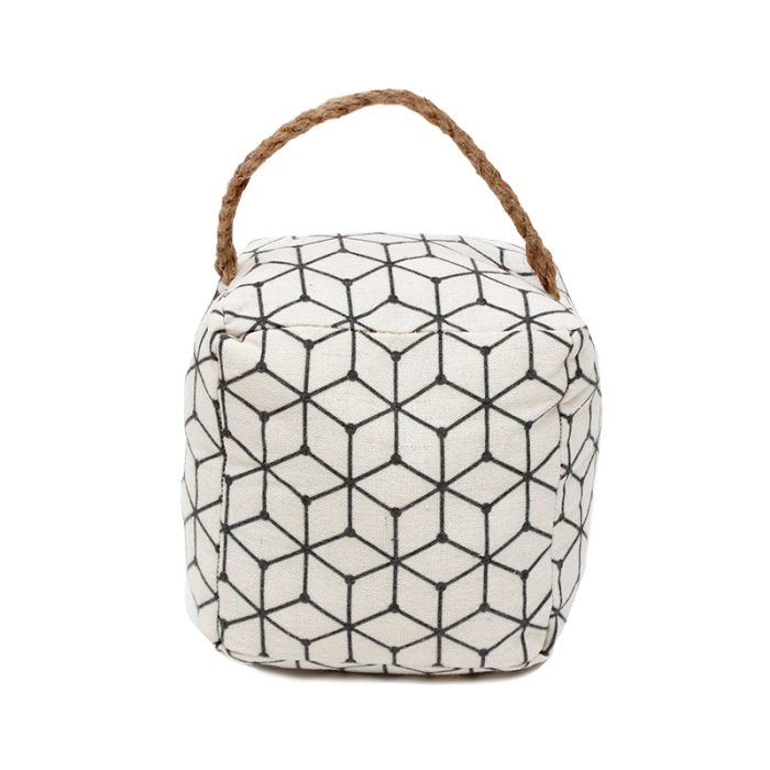 STOPER DO DRZWI CUBES&CO 16X14 CM ECRU